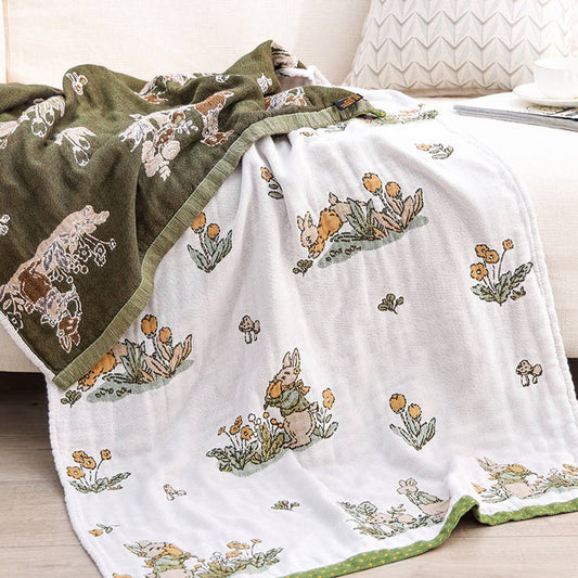 CARTOON JACQUARD HAIR CUSHION BLANKET_CWMM1622