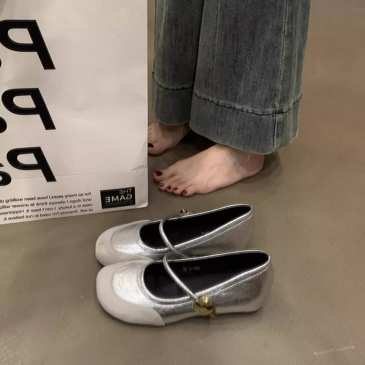 Vintage Leather Mary Janes with Hidden Wedge