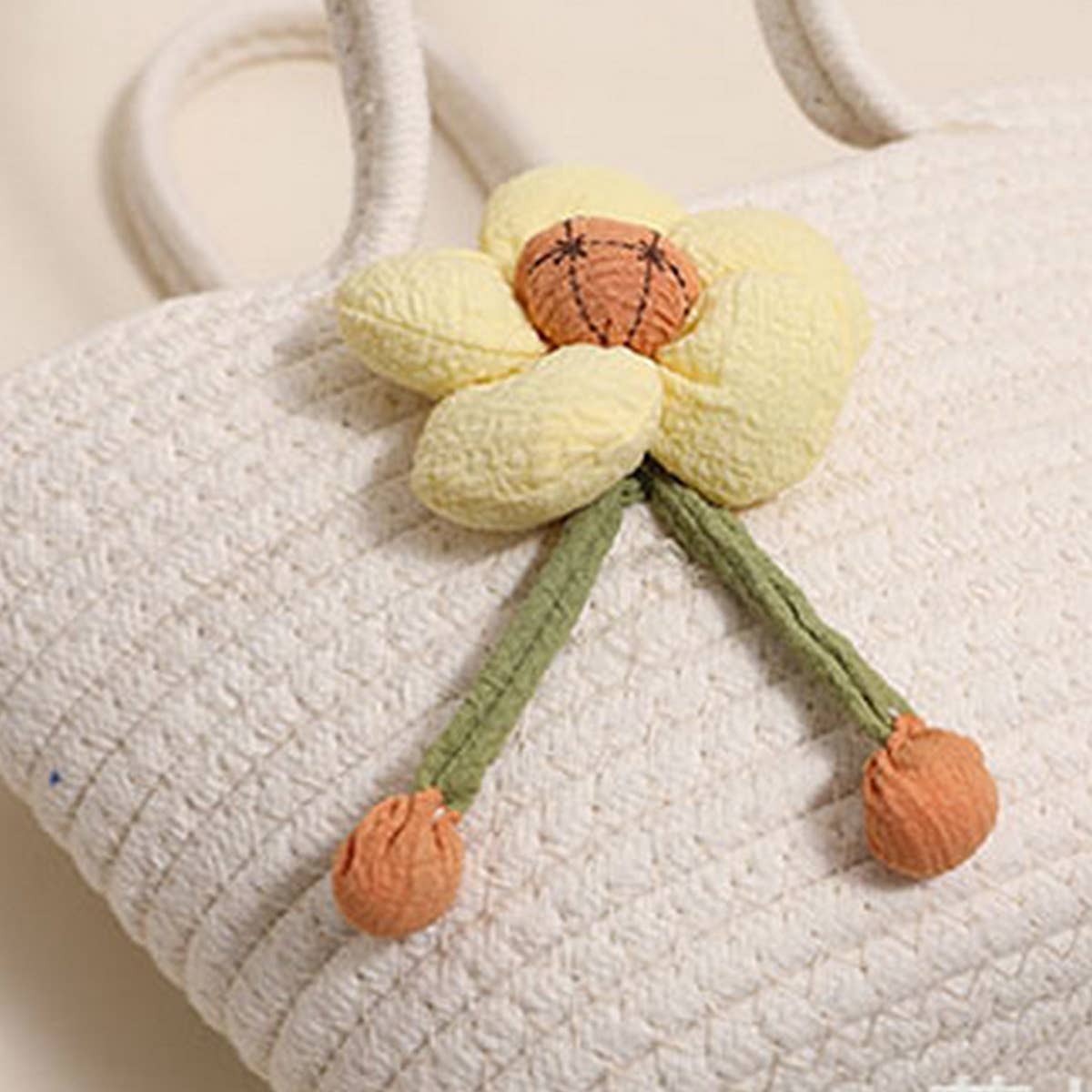 CASUAL FLOWER PORTABLE STRAW BAG_CWAB1870