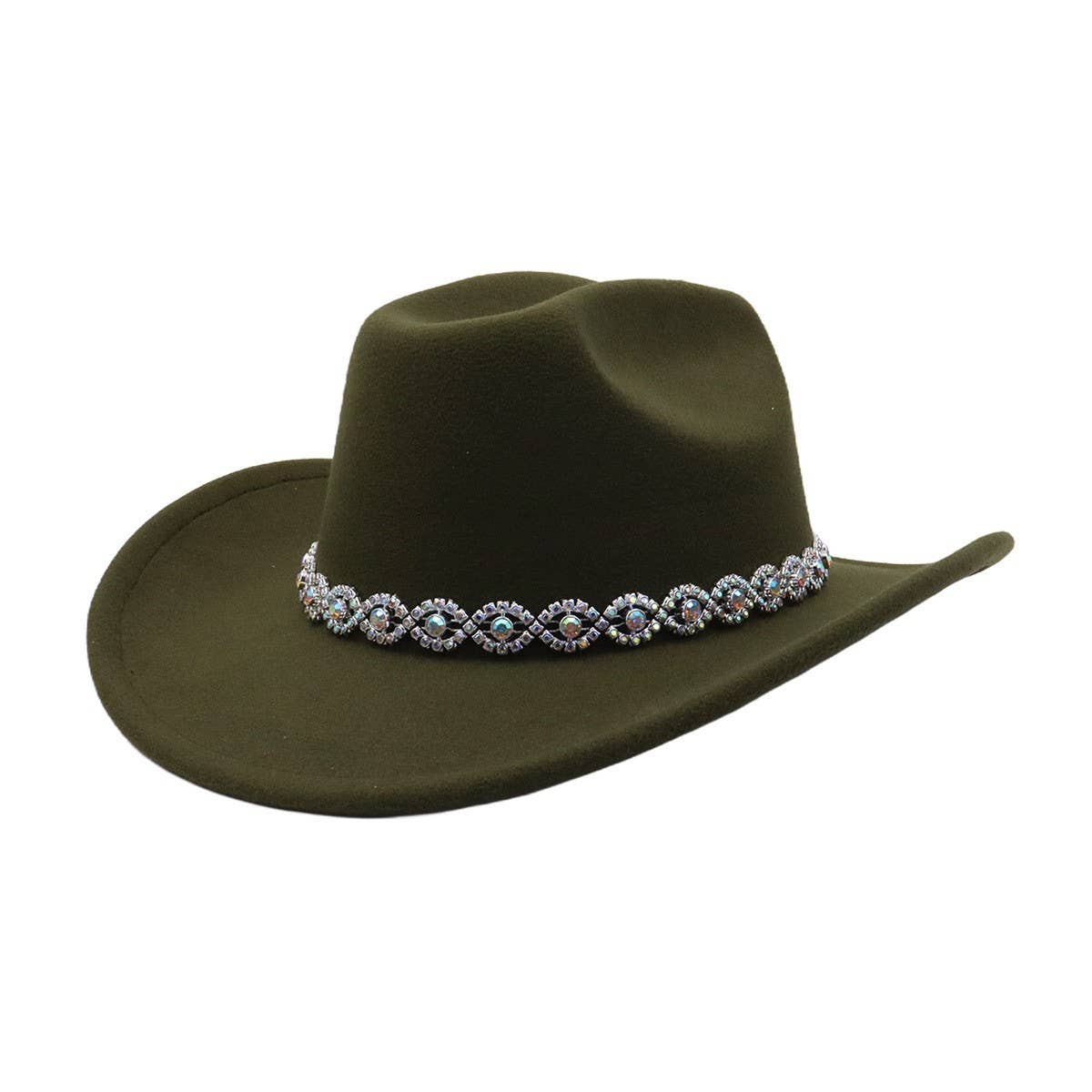 New Wool Fedora Hat Western Ethnic Jazz Style_CWAH04469