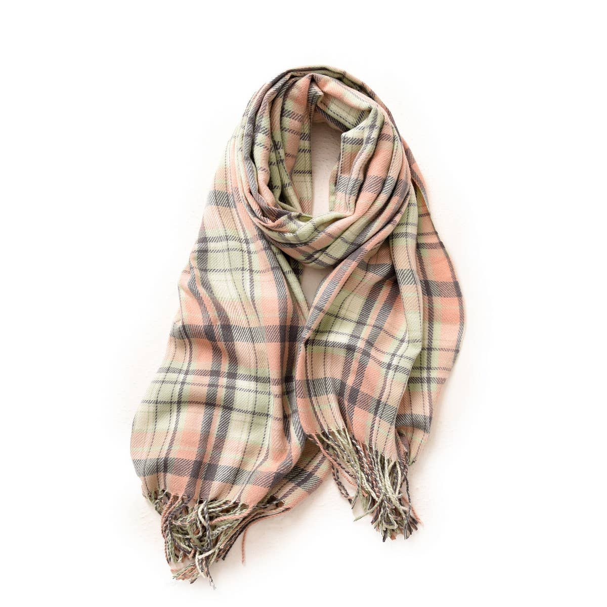 Plaid Winter Scarf Wrap ??Soft Street Style Shawl_CWASC1050
