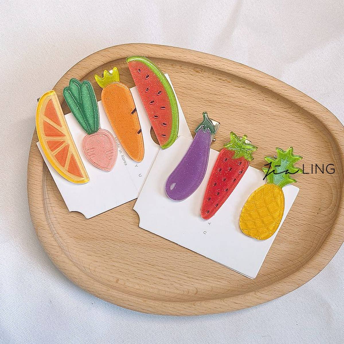 CHILDREN'S WATERMELON CARROT HAIR CLIP