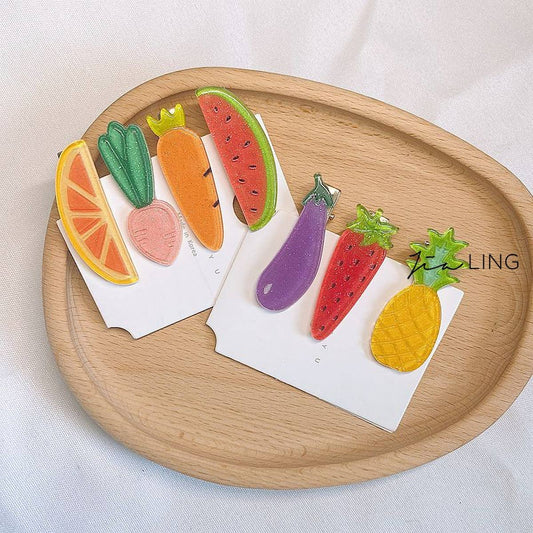 CHILDREN'S WATERMELON CARROT HAIR CLIP