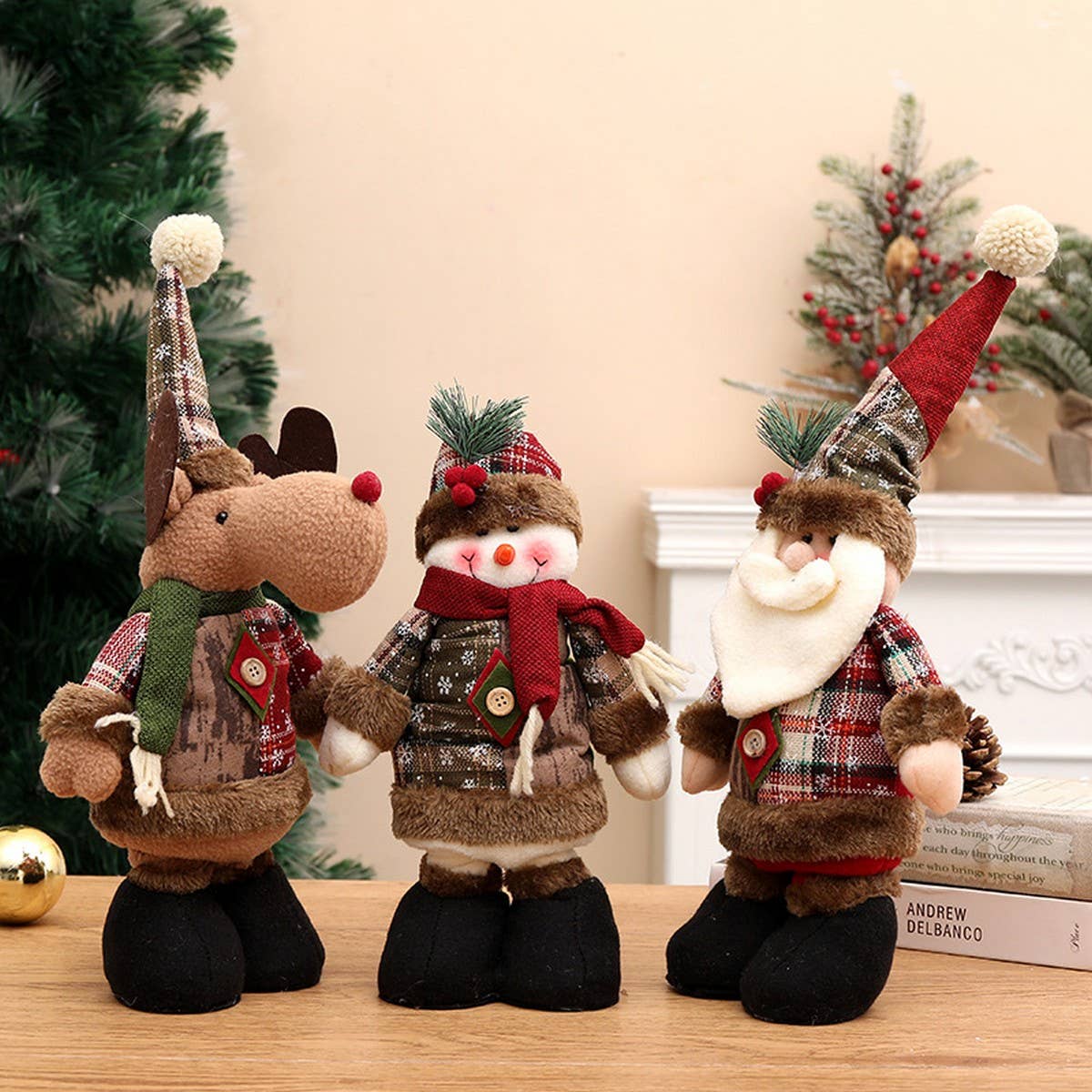 CWMM1738_Christmas Vintage Plaid Retractable Action Figure