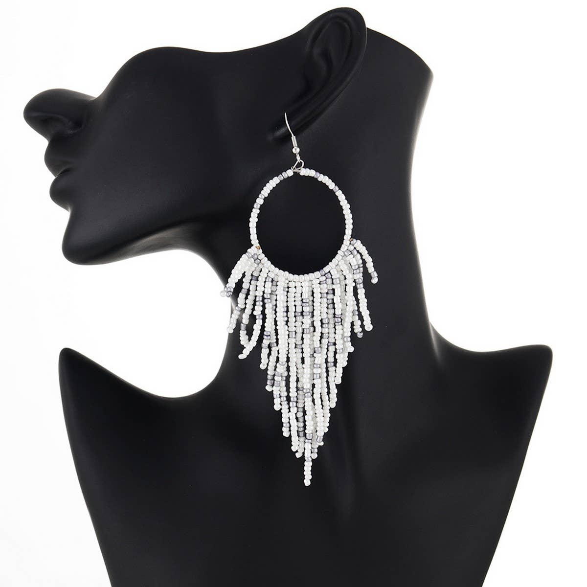 VINTAGE HOLLOW LONG TASSEL EARRINGS