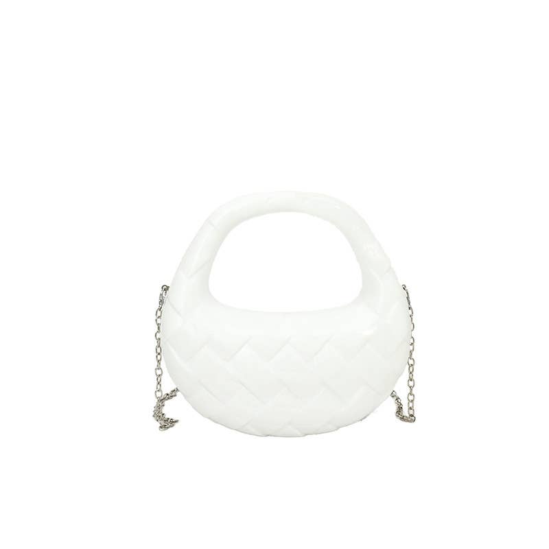 Diamond-shaped shiny single-shoulder underarm bag