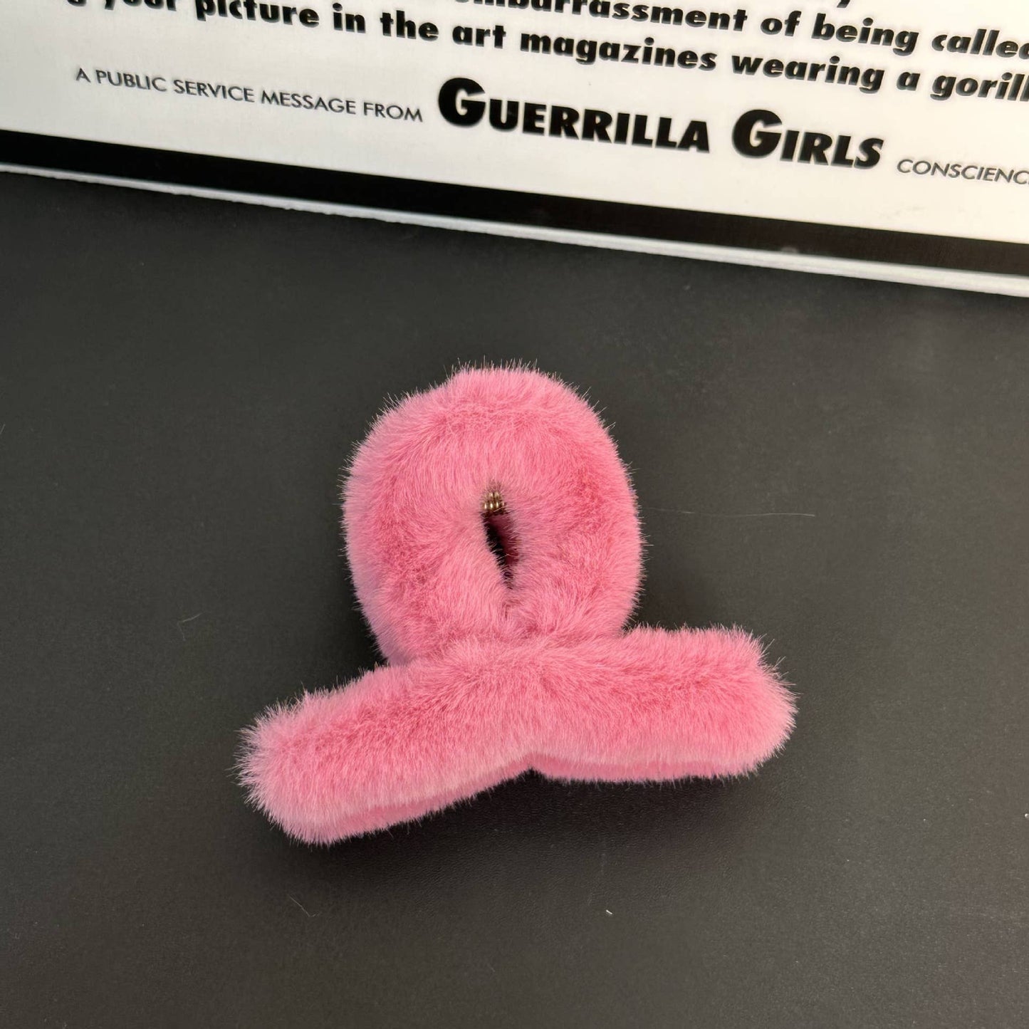 Plush clip with advanced white hair grip