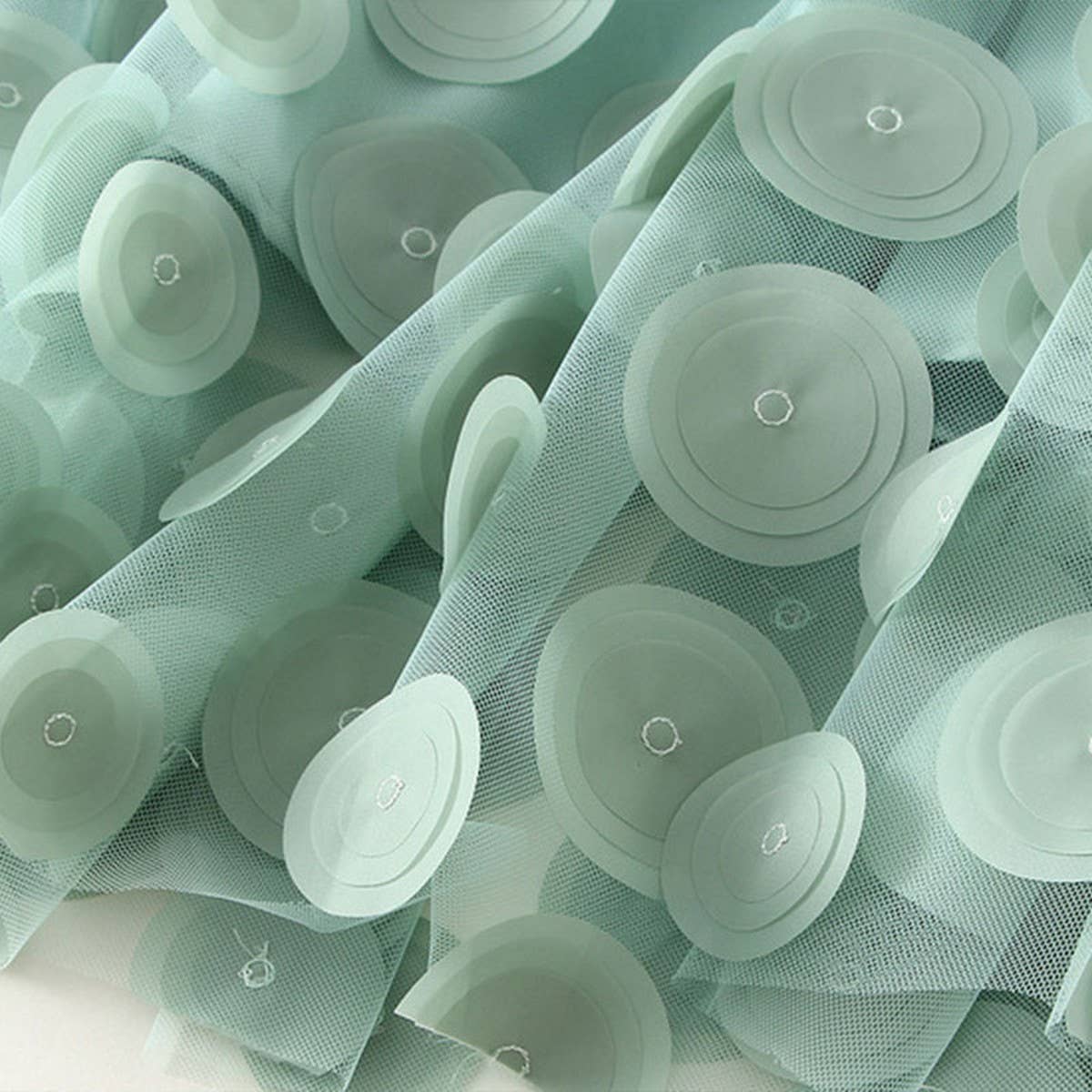 3D Polka Dot Tulle A-Line Flared Midi Skirt_CWBMS0379