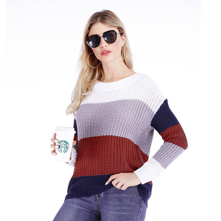 STRIPED PULLOVER RAINBOW KNITWEAR
