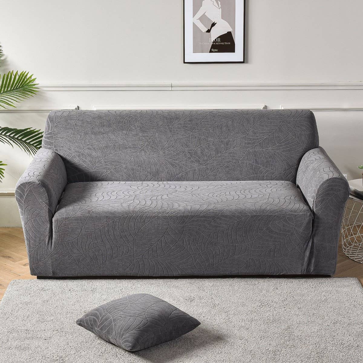 Waterproof Jacquard Sofa Cover, Thick & Stretchy