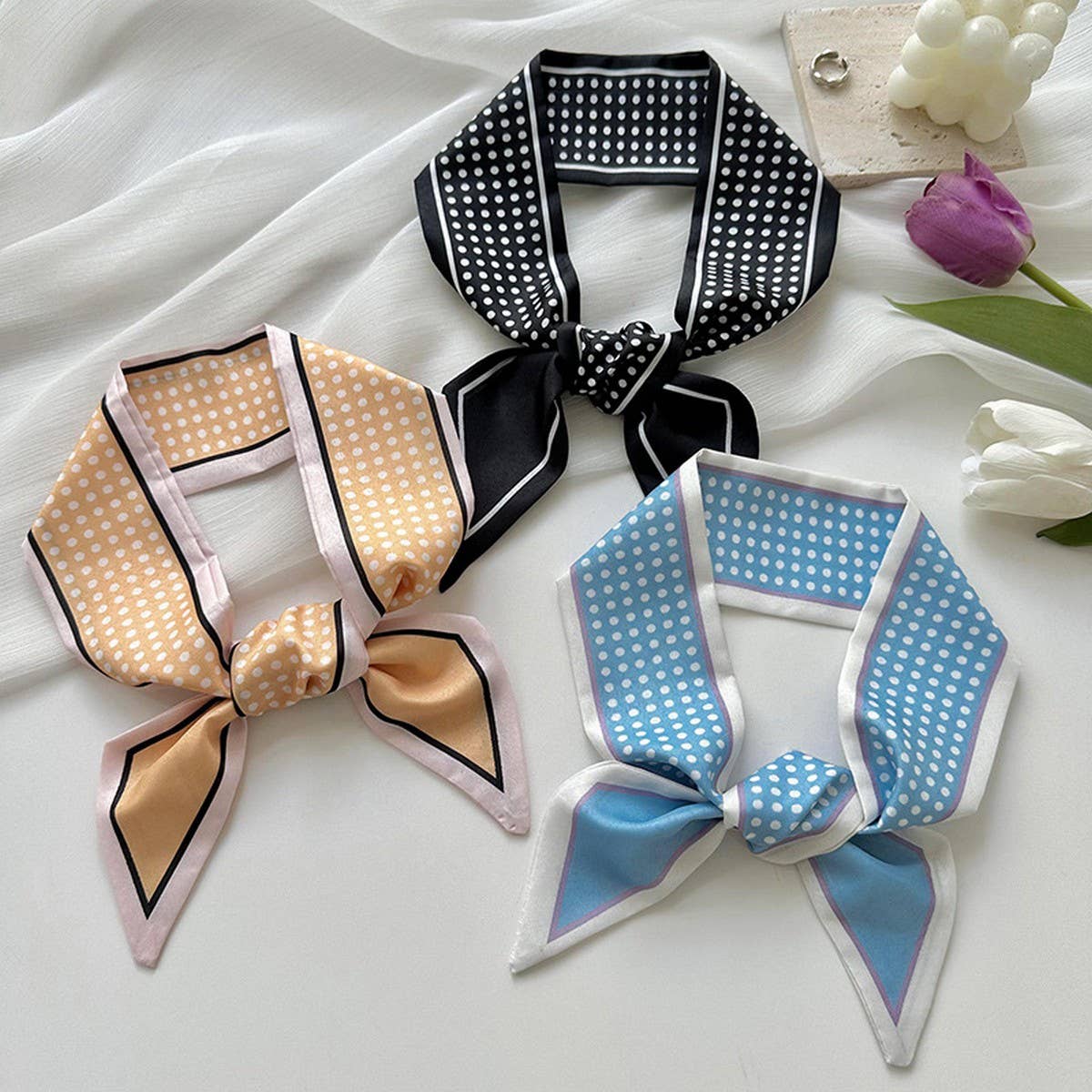 HIGH-END SIMPLE SILK SCARF FASHIONABLE HEADBAND