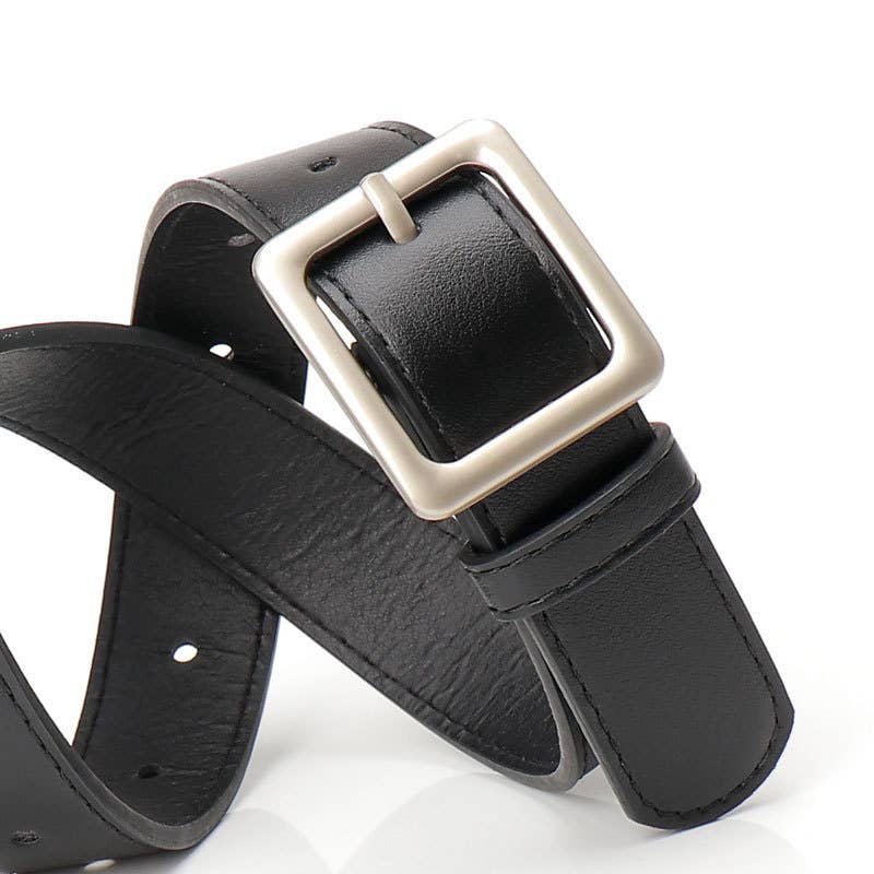 High-end retro square-buckle women's belt