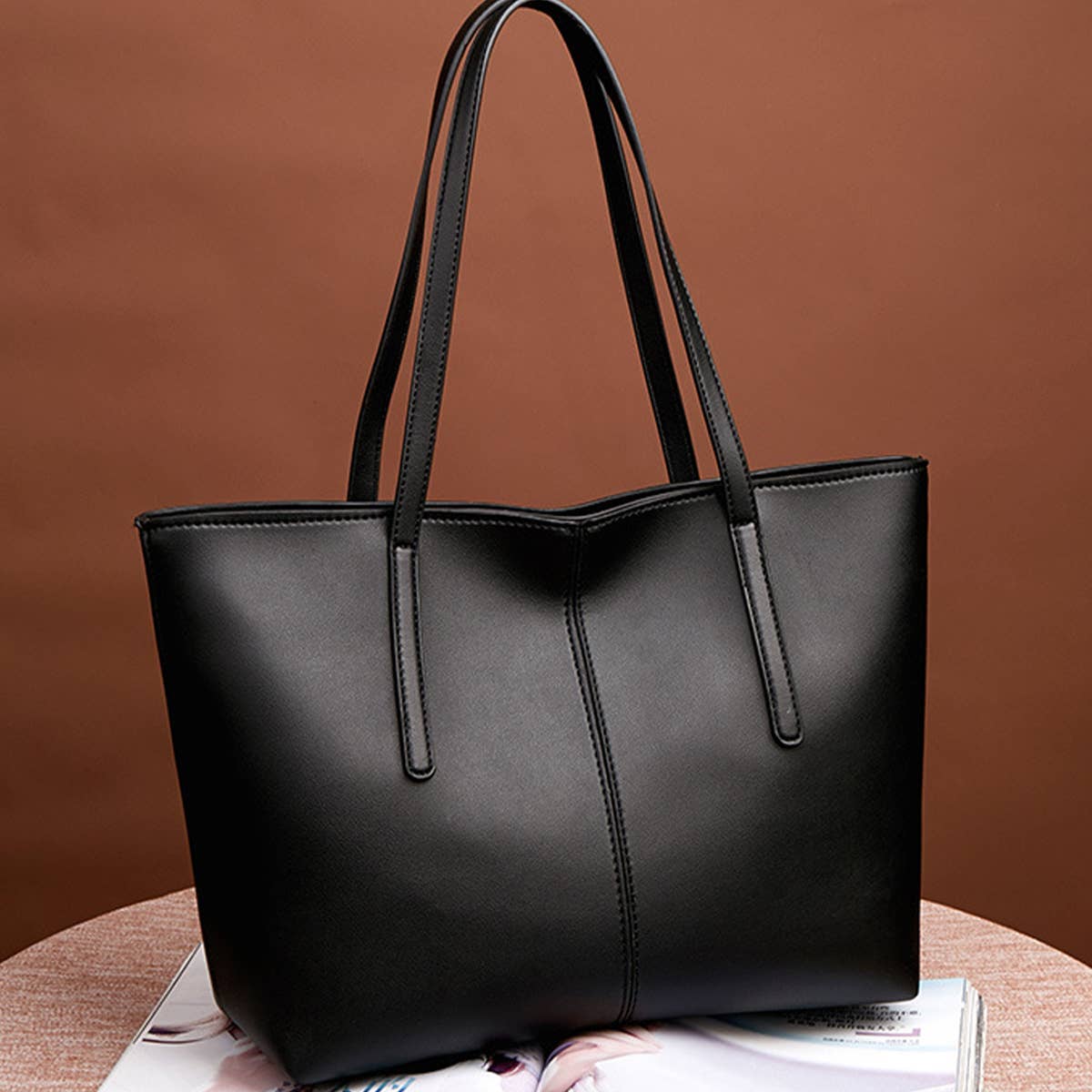 CWAB4843_SIMPLE CASUAL LARGE CAPACITY SHOULDER TOTE BAG