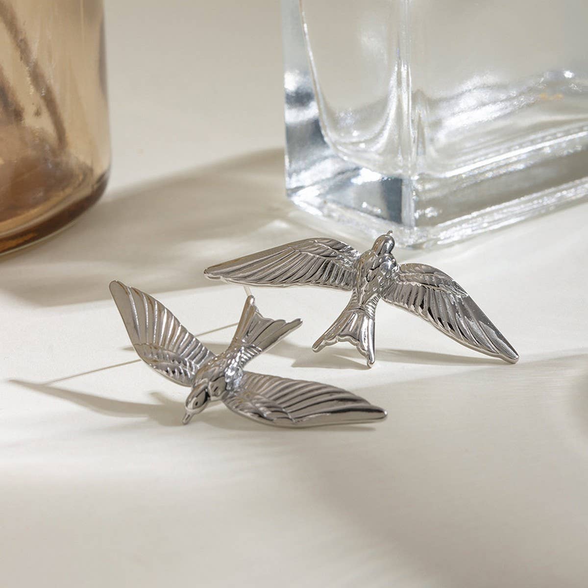 PERSONALIZED THREE-DIMENSIONAL BIRD EARRINGS_CWASC1642