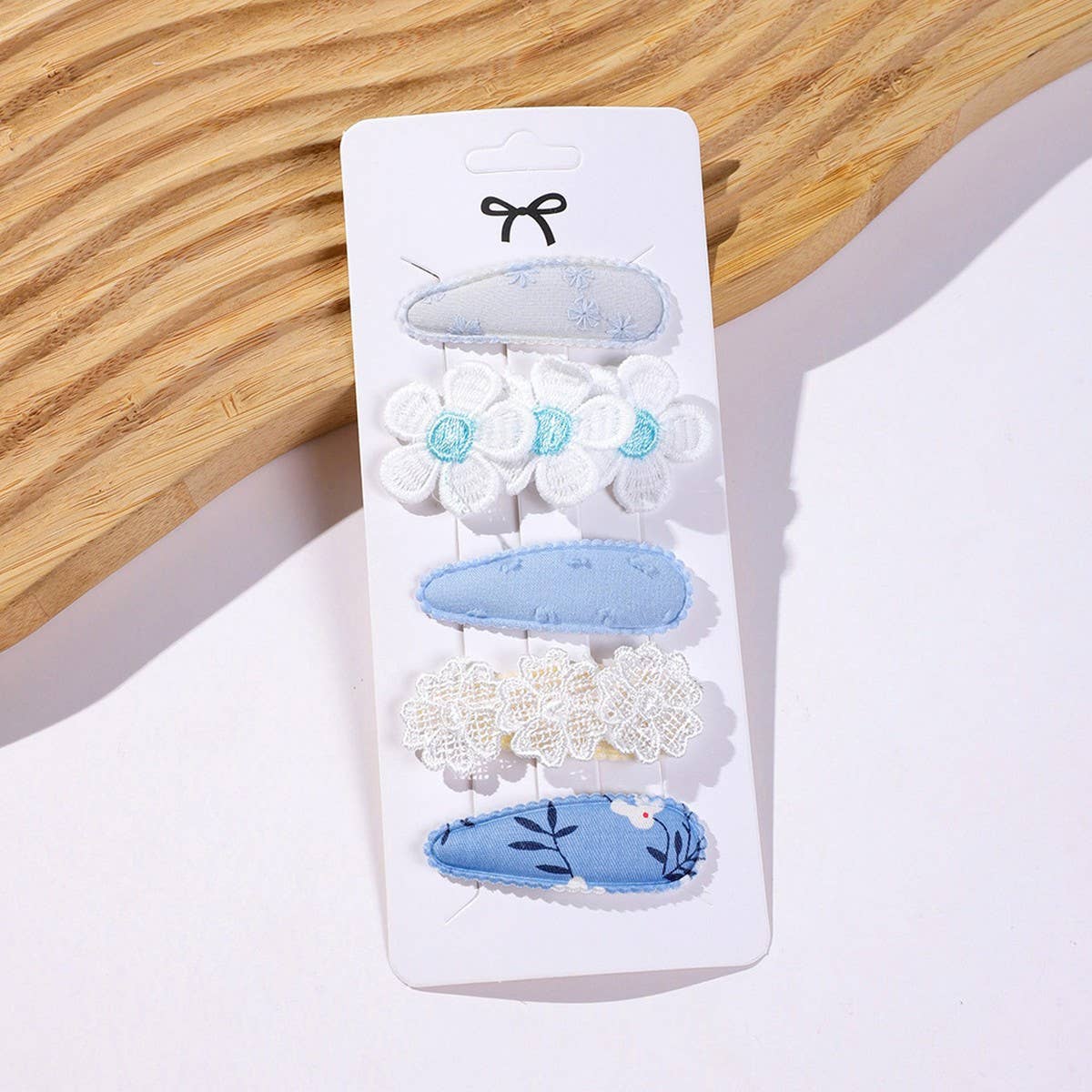 Daisy BB Clip Set ? Printed Cute Fabric Clips