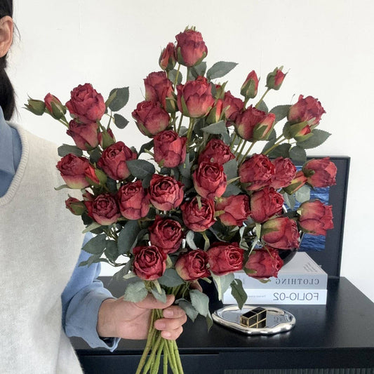 Burnt Edge Lola Rose Artificial Flower Prop_CWMM6569