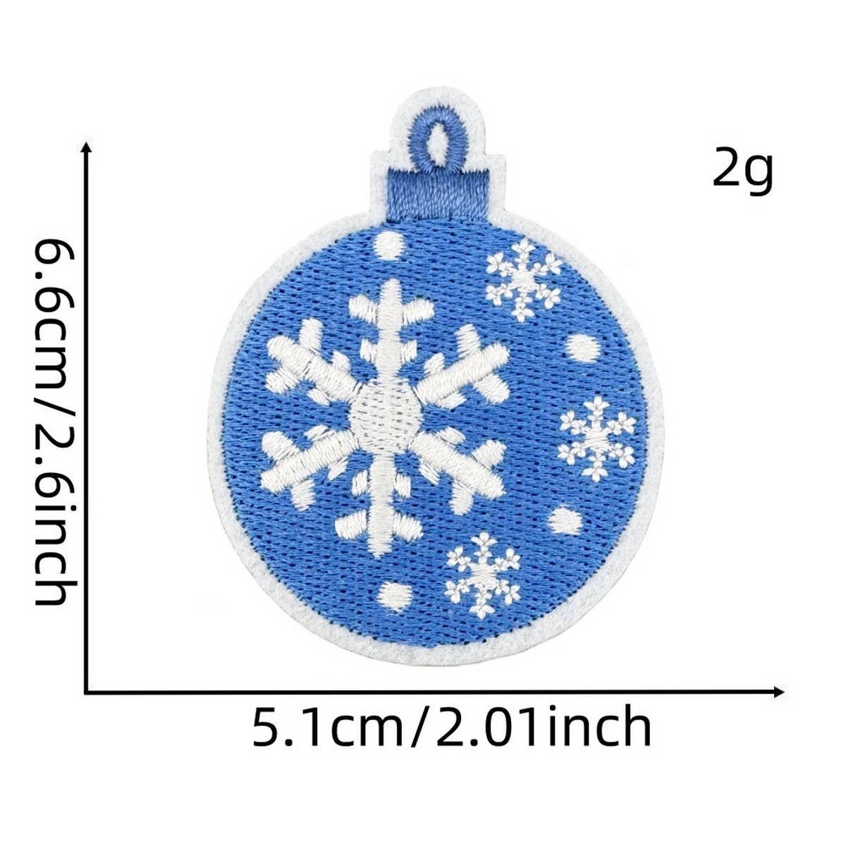 WINTER BLUE CHRISTMAS GRAFFITI EMBROIDERED PATCH