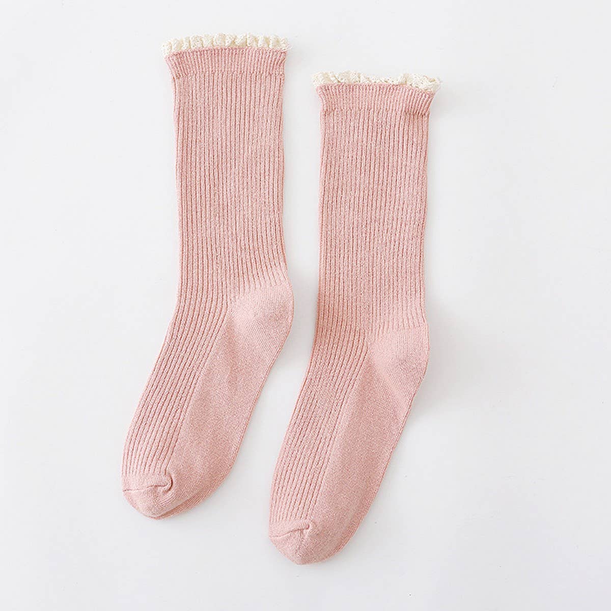 AUTUMN AND WINTER STRIPED LACE WOMEN'S SOCKS_CWMS0994