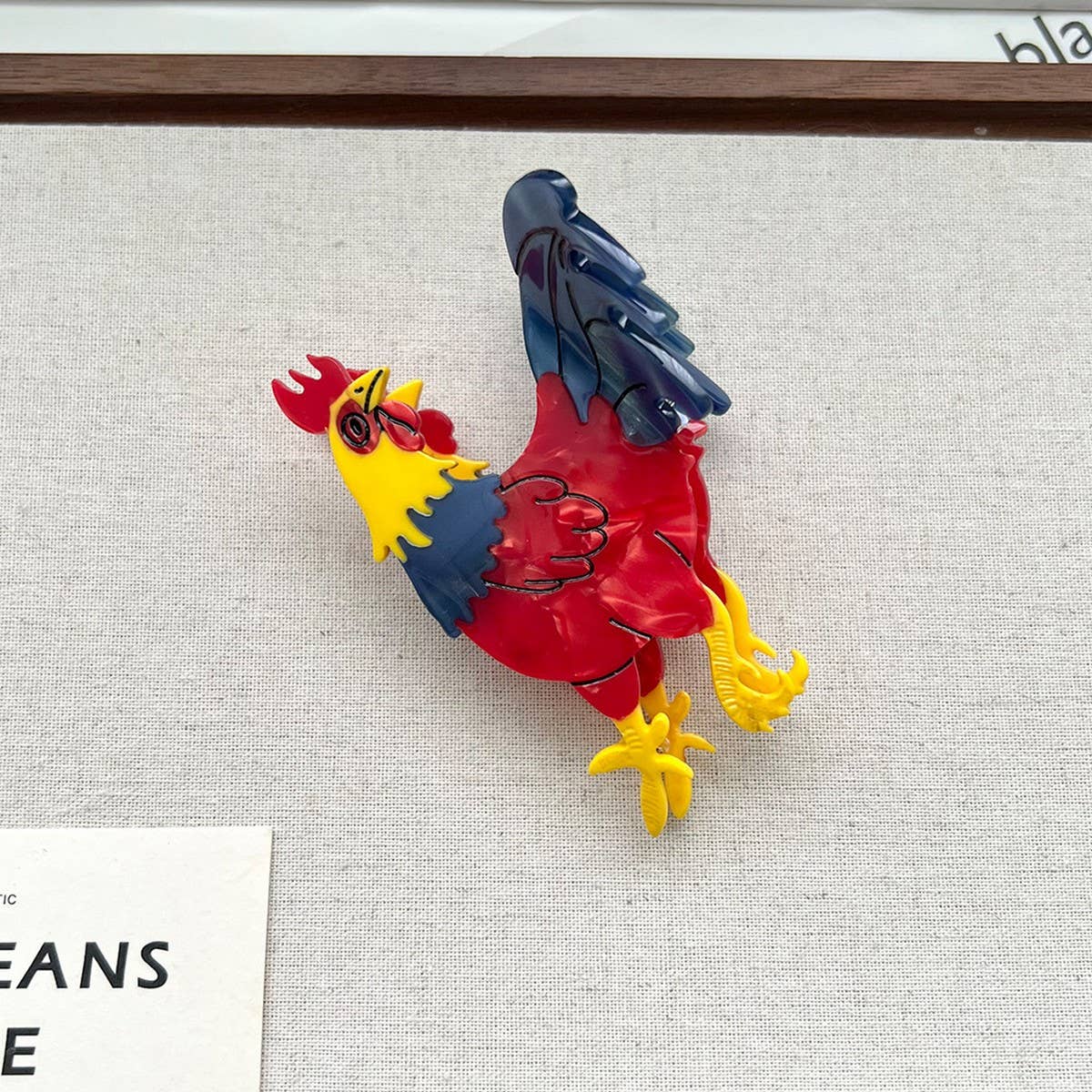 Rooster Acetate Shark Hair Claw Clip for Women