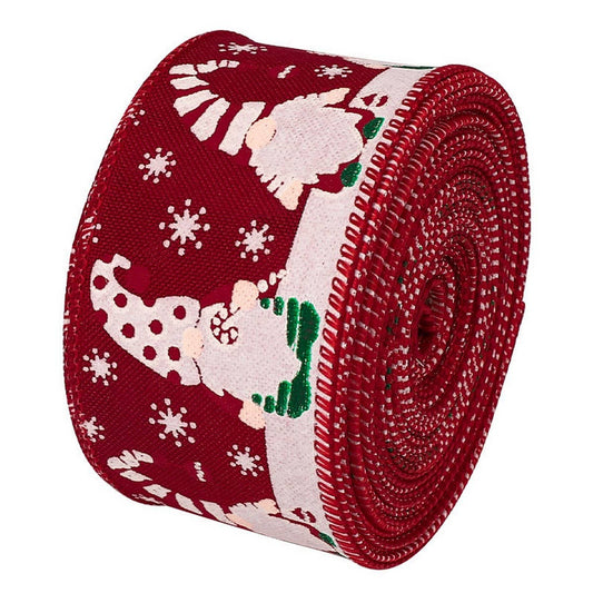 CWMM10199_SANTA CHRISTMAS RIBBON TREE BOW ORNAMENTS