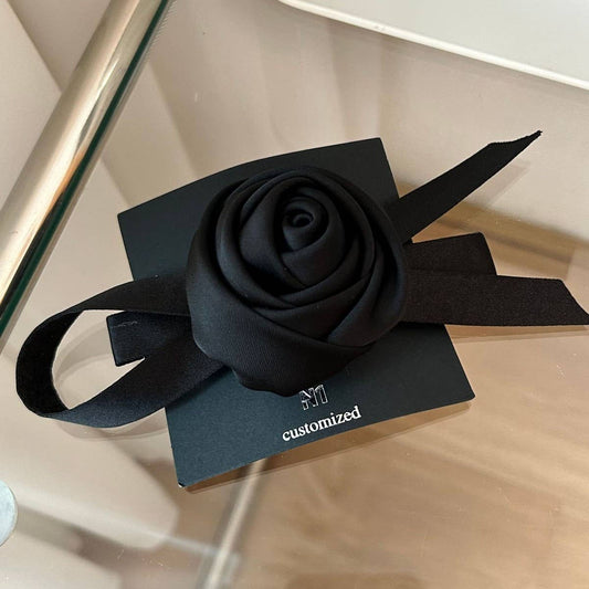 ROSE BOW FASHION FLOWER HAIR SCRUNCHIES_CWAHA1740