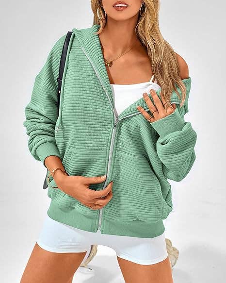 SOLID COLOR CASUAL SEASONAL ZIPPER CASUAL JACKET