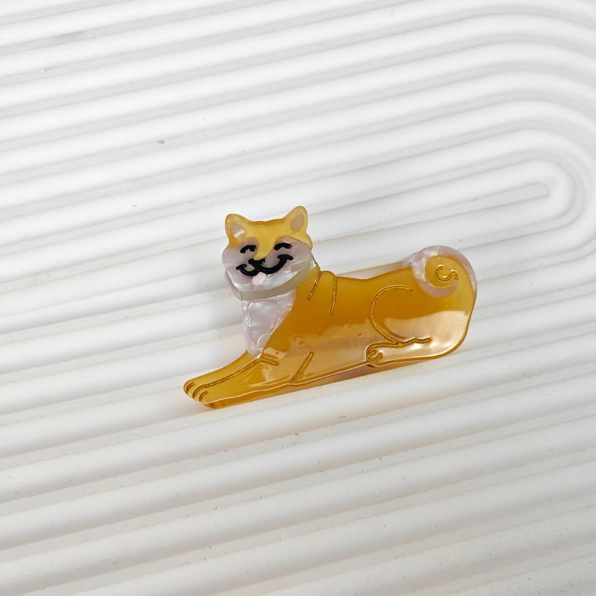 Cartoon Corgi Hair Claw Clip, Acetate Material_CWAHA6433