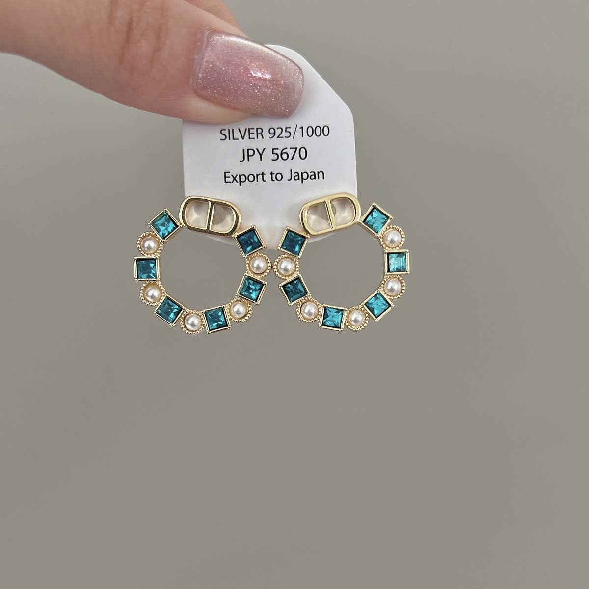 LIGHT LUXURY ROUND RING PEARL EARRINGS