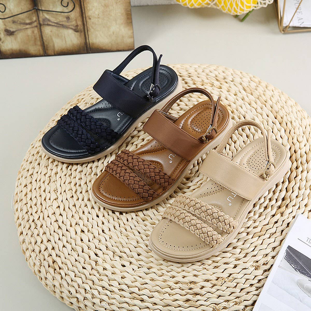 VINTAGE WOVEN COMFORTABLE LIGHTWEIGHT SANDALS