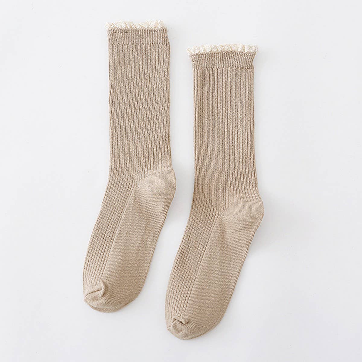 AUTUMN AND WINTER STRIPED LACE WOMEN'S SOCKS_CWMS0994