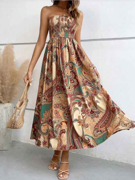 Long dress with chest and cable and waist