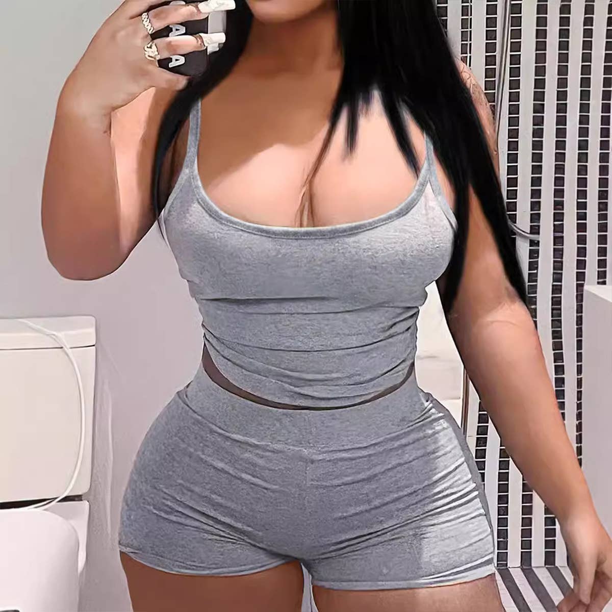 Sexy comfortable camisole short two-piece set