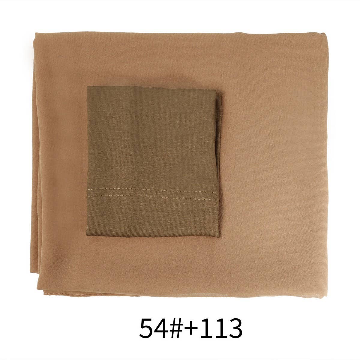 TWO-PIECE CHIFFON SHAWL AND HEADSCARF