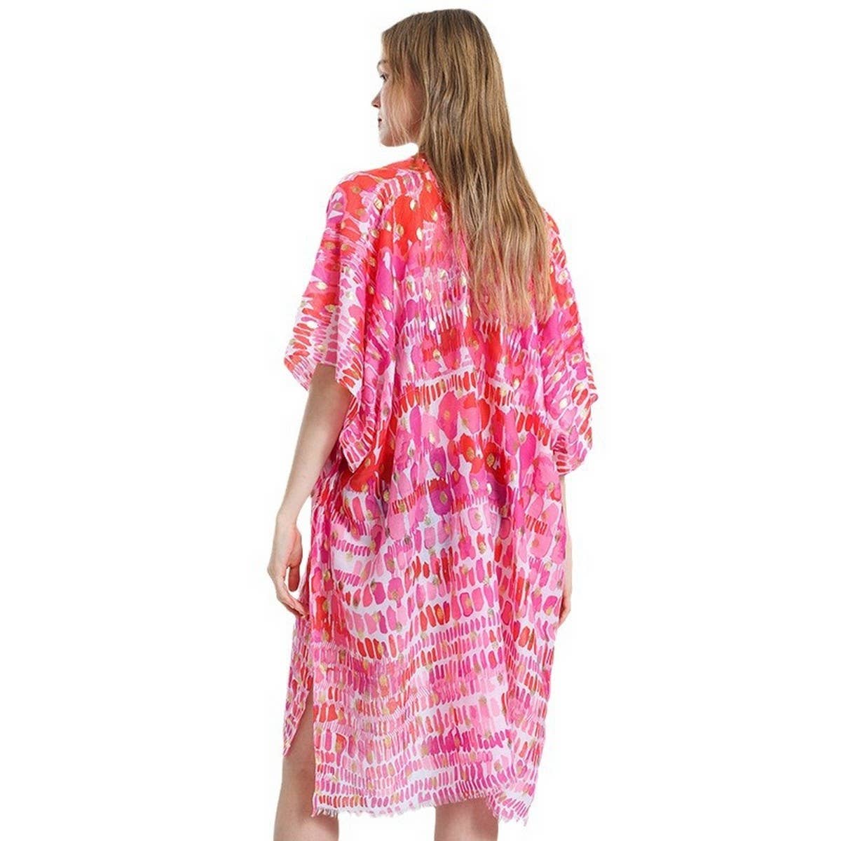 Floral Printed Satin Scarf - Elegant Beach Shawl