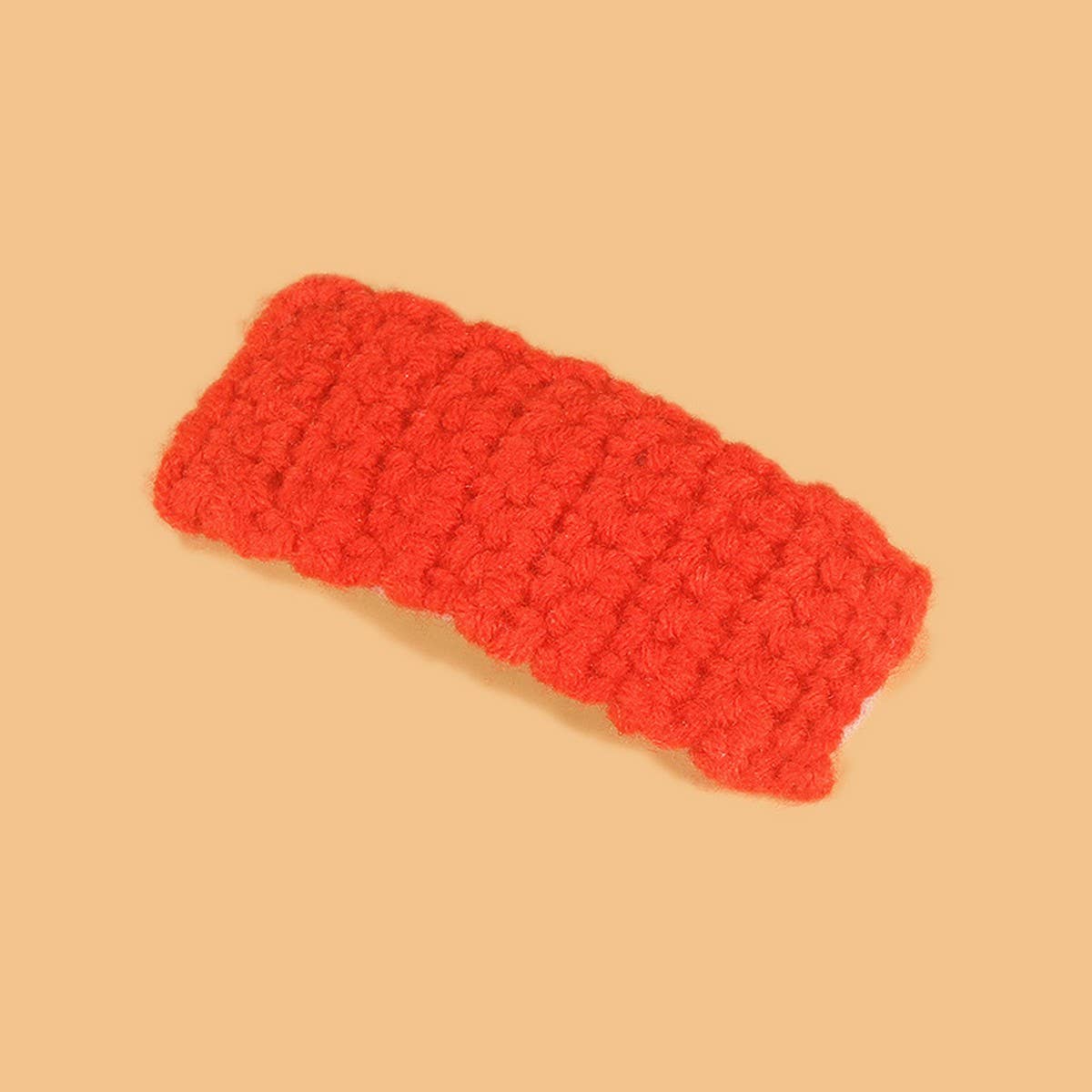 Rectangular Hair Clip, Handmade Crochet Yarn Pin_CWASC0836