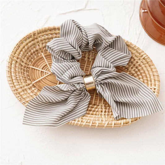 RABBIT EARS STRIPED LARGE INTESTINE HAIR TIE_CWAHA2437