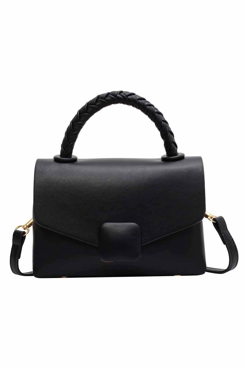 TWIST HANDLE SQUARE BUTTON BAG_CWAB0474