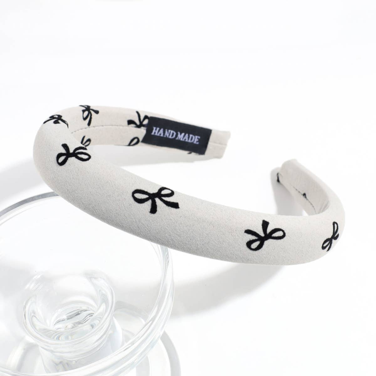 SIMPLE SOLID COLOR BOW PRINT HEADBAND_CWAHA2245