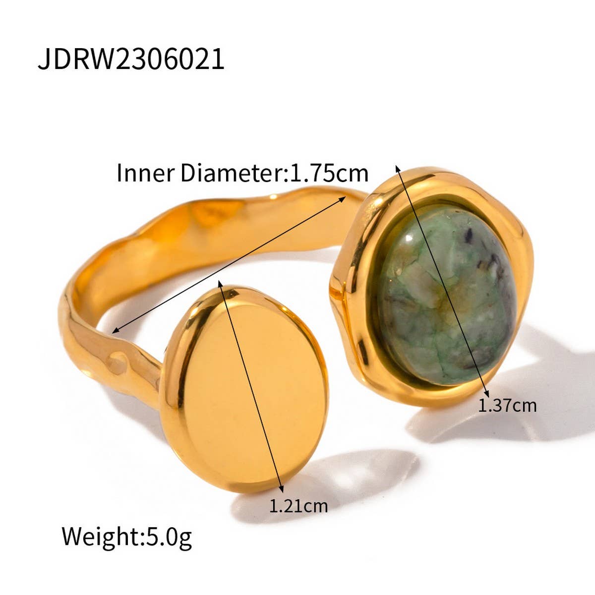 RETRO NICHE HIGH-END OPEN RING_CWAJE1381
