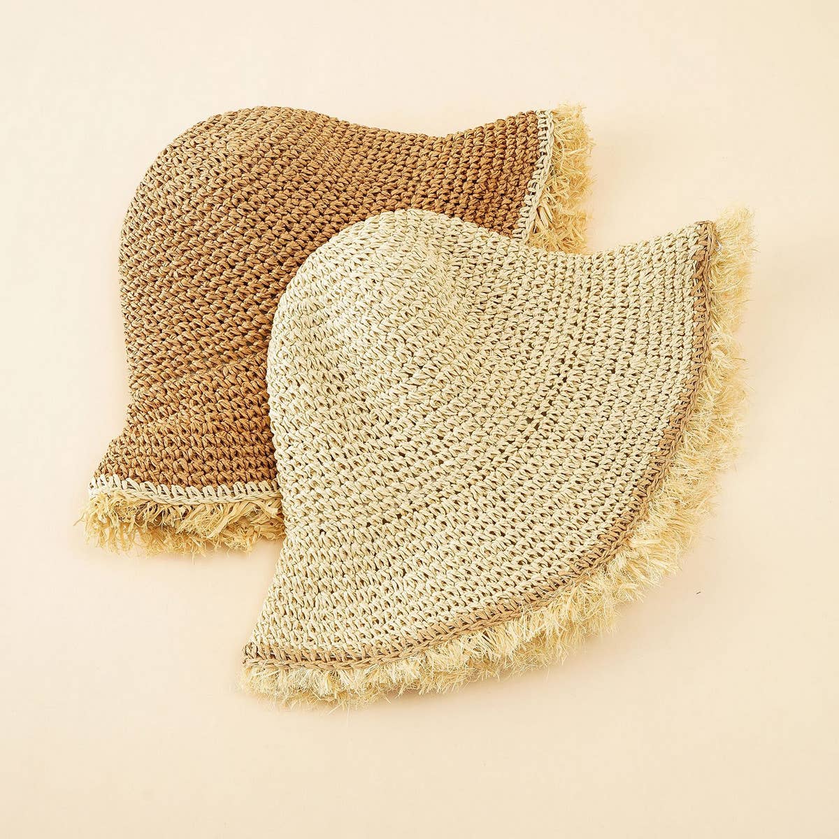 NEW STYLE RAW EDGE SUN BUCKET HAT_CWAH1423