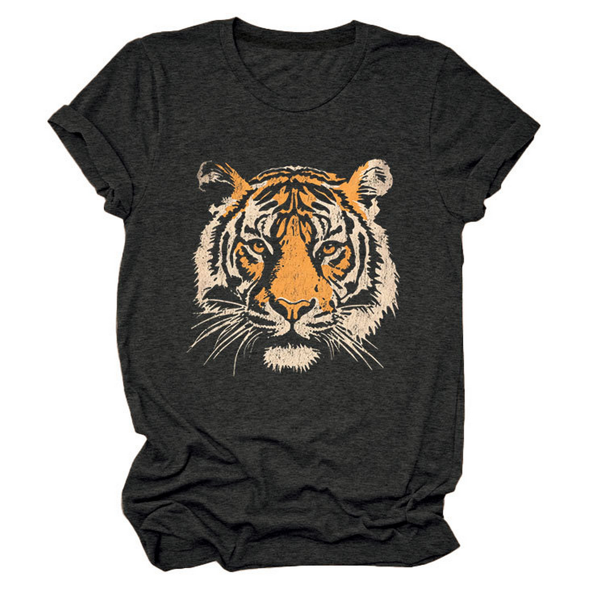 Women??¢s Summer Tee with Stylish Tiger Print_CWTTSL0494