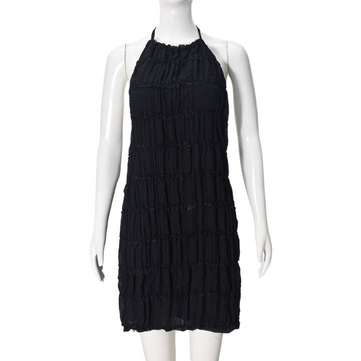 Backless pleated short, personalized dress