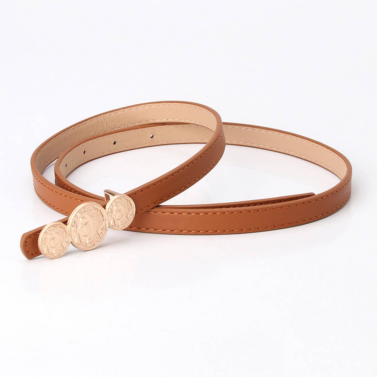 CLASSIC VINTAGE PORTRAIT BUCKLE THIN BELT_CWABE0403