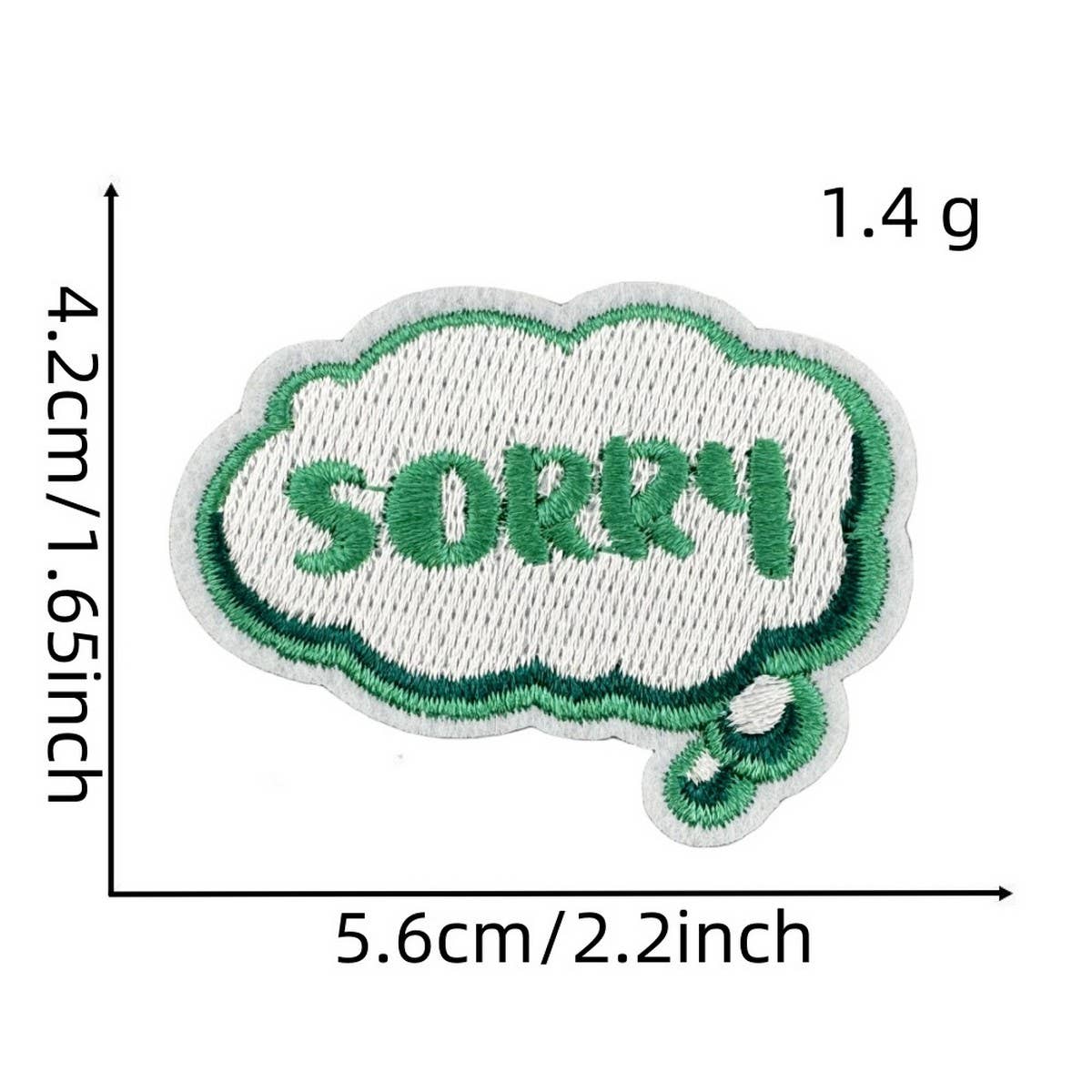 FUNNY TEXT PATCH EMBROIDERED CLOTH PATCH