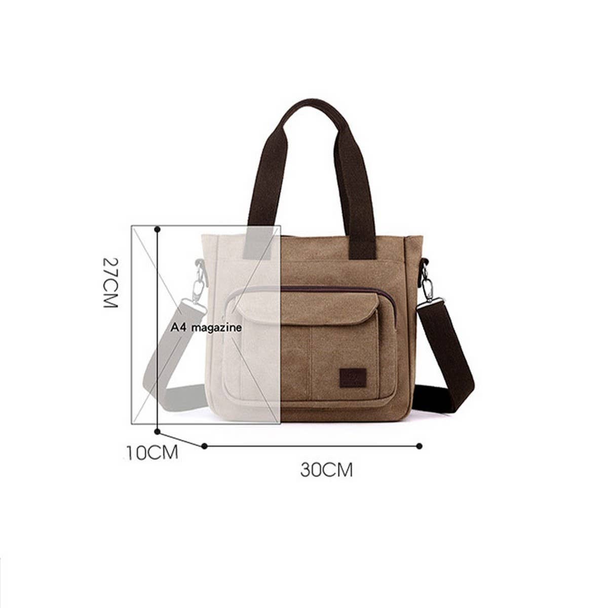 RETRO CASUAL CANVAS SHOULDER MESSENGER BAG_CWAB3483