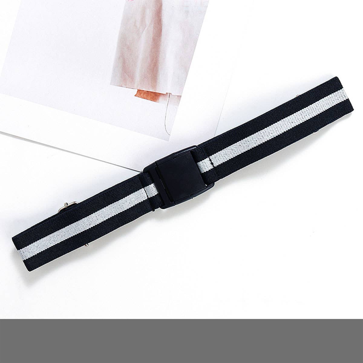 VERSATILE BRAIDED BELT BUCKLE ELASTIC BELT_CWABE0683