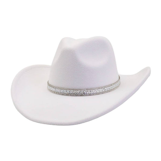 Unisex Wool Cowboy Fedora Ethnic Style Hat_CWAH04404