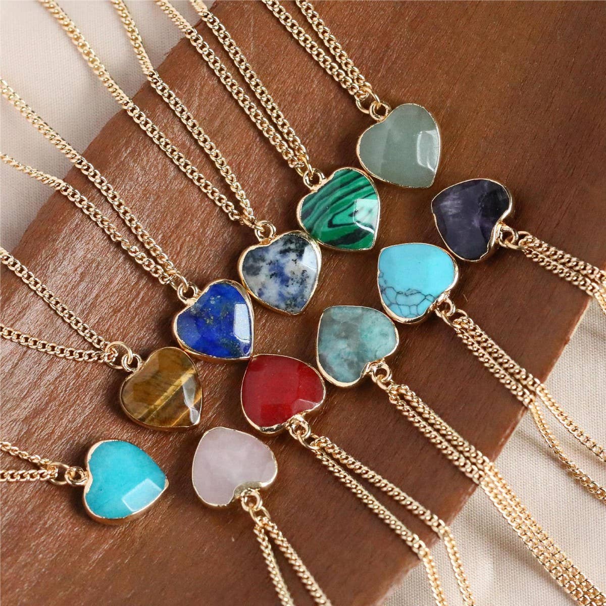 December Birthstone Heart Pendant Necklace