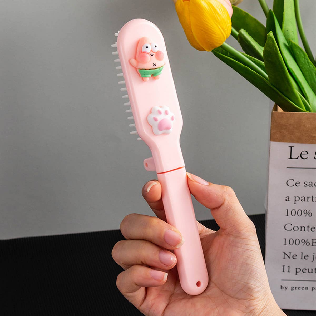 PORTABLE TRAVEL SOFT-TOOTH FINE-TOOTH FOLDING COMB_CWMM0911