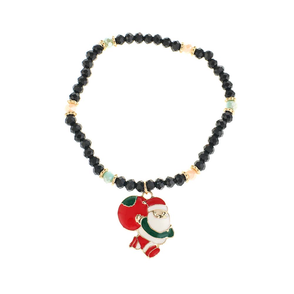 CHRISTMAS PENDANT BEADED BRACELET
